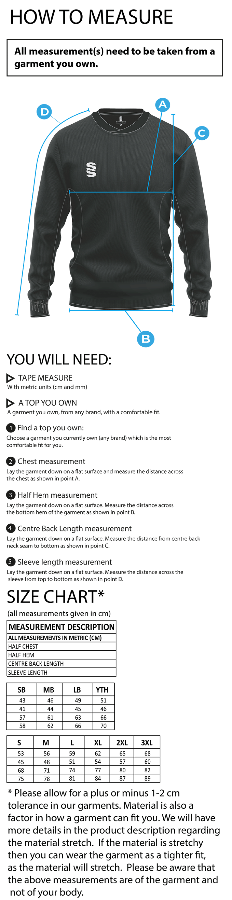 Swansea University Sport - Run Out Top - Unisex Fit - Size Guide