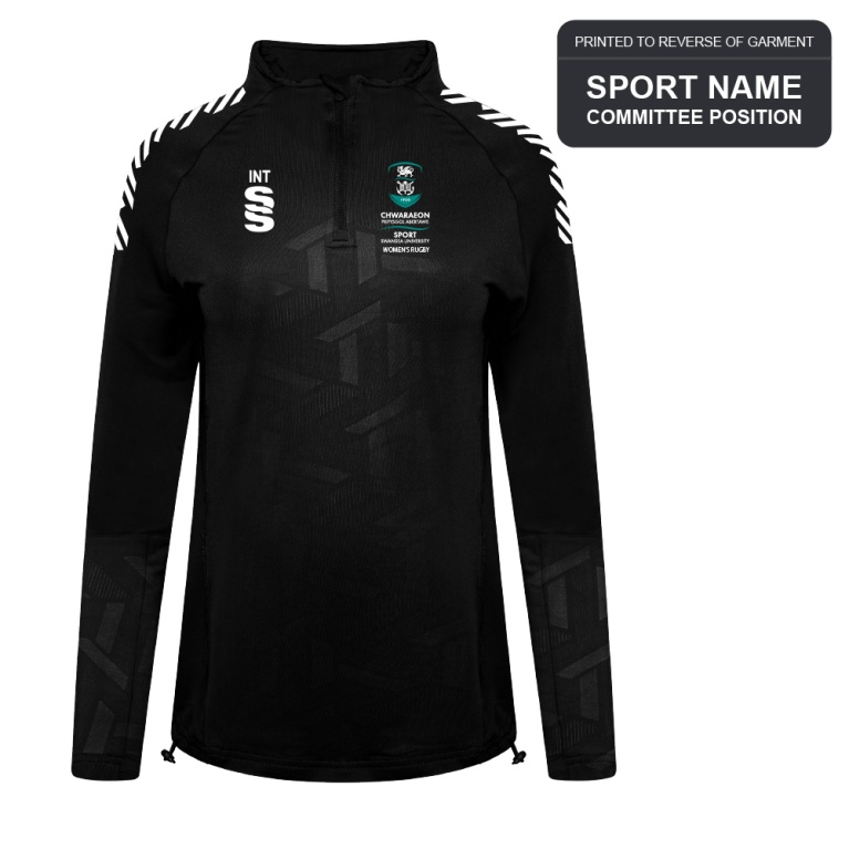 Swansea University Women's Rugby - Impact 1/4 Zip Performance Top - Women's Fit