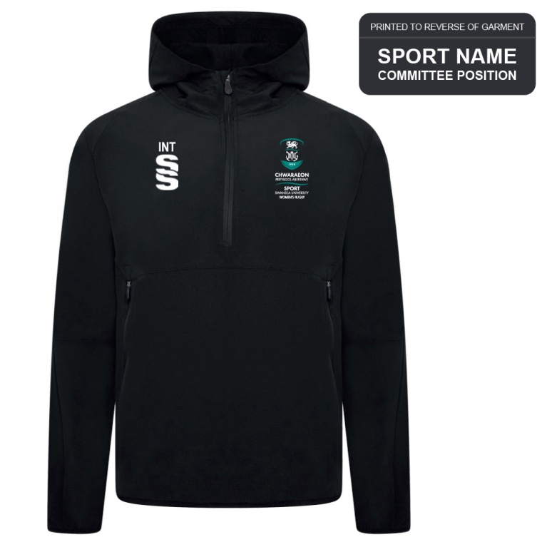 Swansea University Women's Rugby - Dual Elite 1/4 Zip Hoody / Rain Jacket - Unisex Fit