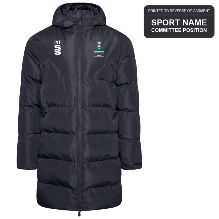 Swansea University Women's Rugby - Active Long Padded Jacket - Unisex Fit