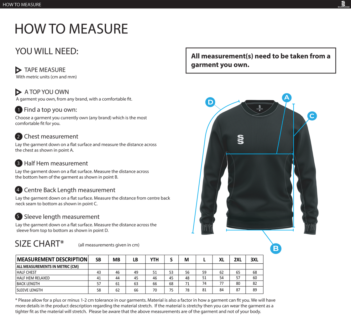 Swansea University Sport - Run Out Top - Unisex Fit - Size Guide
