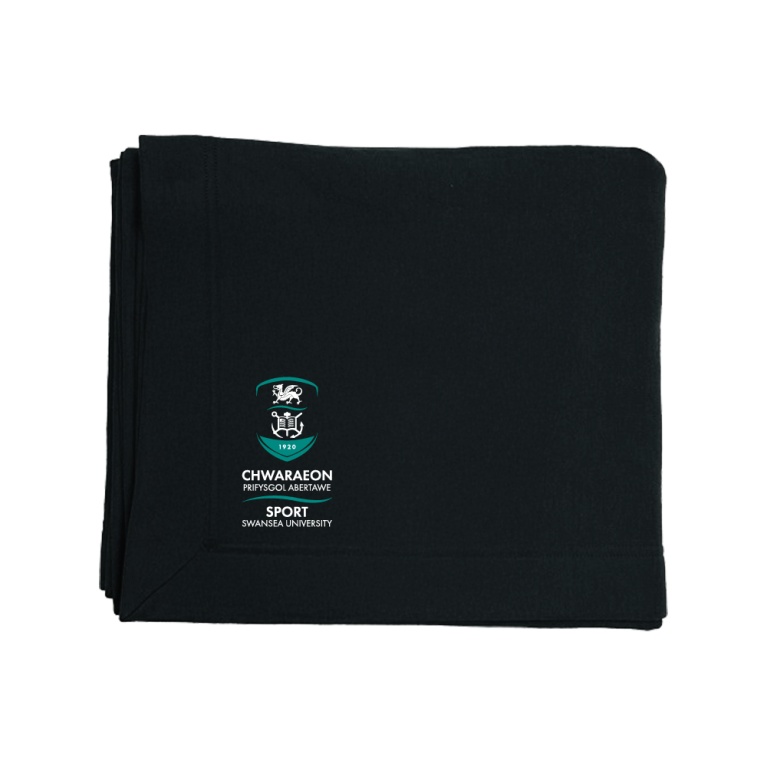 Swansea University Sport - Heavy Blend Fleece Stadium Blanket - Black