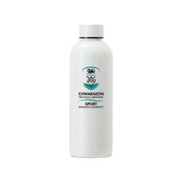 Swansea University Sport - Stainless Steel Bottle - 500ML - White