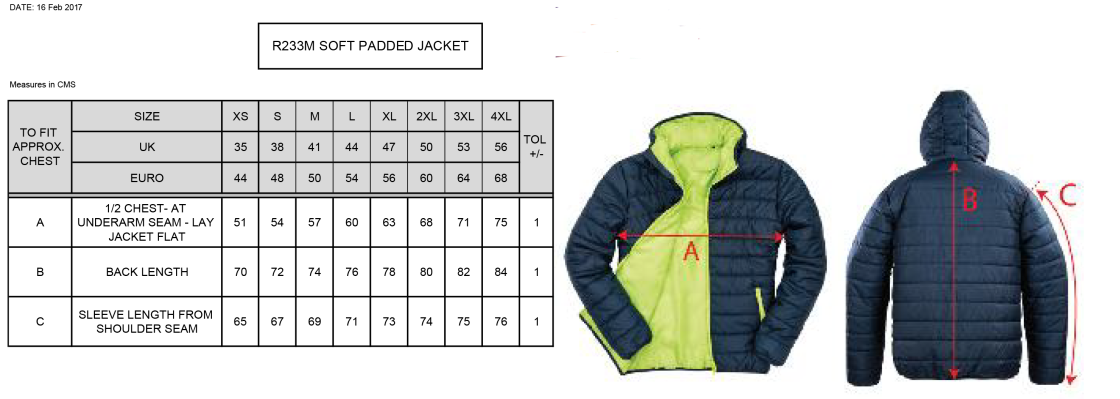 Swansea University Sport - Supersoft Jacket - Unisex Fit - Size Guide